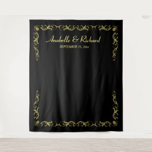 Elegant Victorian Wedding Photo Booth Backdrop Tapestry
