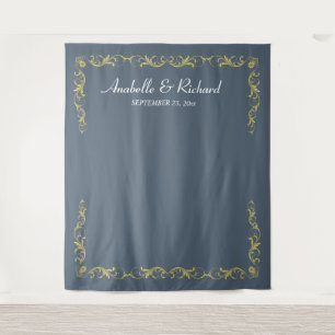 Elegant Victorian Wedding Photo Booth Backdrop Tapestry