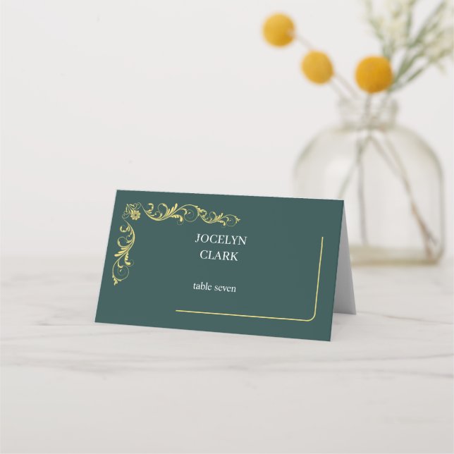Elegant Victorian Wedding Place Cards (Front)
