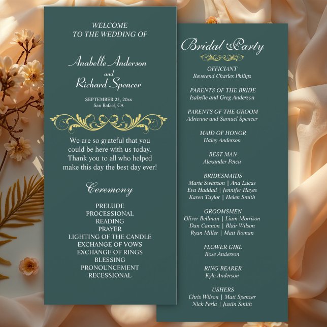 Elegant Victorian Wedding Program (Creator Uploaded)