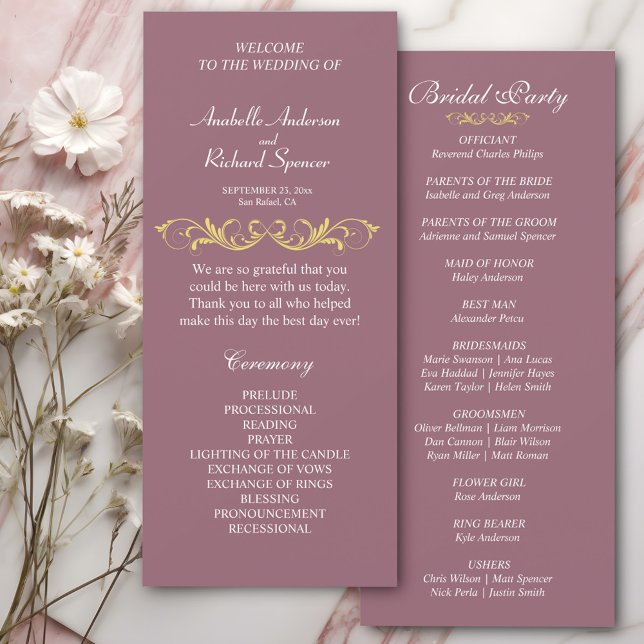 Elegant Victorian Wedding Program (Creator Uploaded)