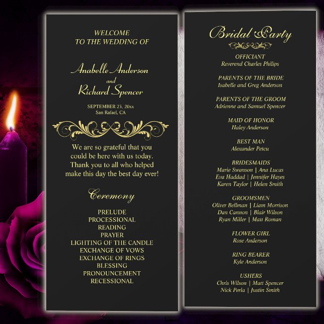 Elegant Victorian Wedding Program (Creator Uploaded)