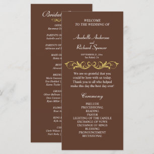 Elegant Victorian Wedding Program