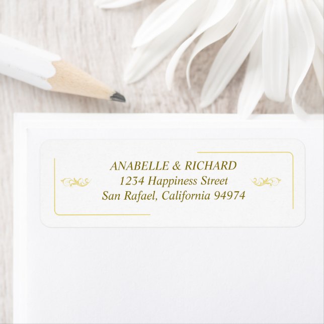 Elegant Victorian Wedding Return Address (Insitu)