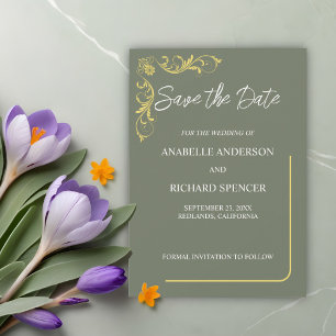 Elegant Victorian Wedding Save The Date