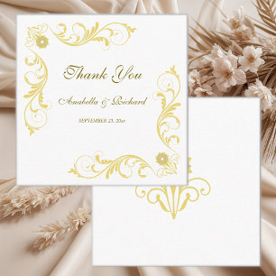 Elegant Victorian Wedding Thank You Enclosure Card