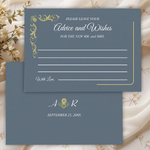 Elegant Victorian Wedding Wishes and Advice Enclosure Card