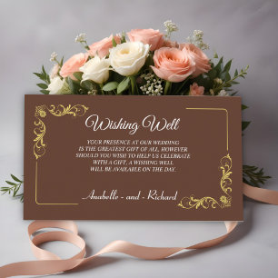 Elegant Victorian Wedding Wishing Well Enclosure Card