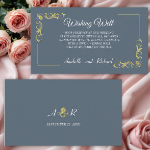 Elegant Victorian Wedding Wishing Well Enclosure Card