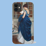 Elegant Victorian Woman Reading in Library  Case-Mate iPhone Case<br><div class="desc">Step into a timeless moment of quiet elegance with this stunning vintage-style artwork featuring a refined woman absorbed in reading within a richly detailed library setting. Dressed in a luxurious deep blue Victorian gown, she embodies grace, intellect, and classic femininity. Perfect for lovers of literature, history, and romantic interiors, this...</div>