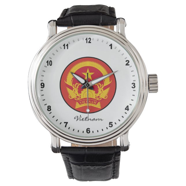 Elegant Vietnam Watch & Vietnamese Flag / Hanoi (Front)