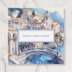 Elegant View Amalfi Coast Italy Favour Tags