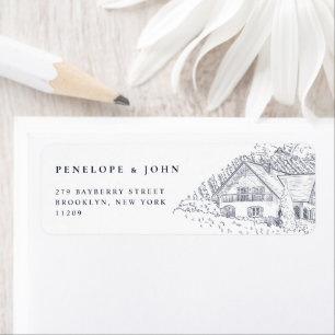 Elegant Vineyard Illustration Wedding Return