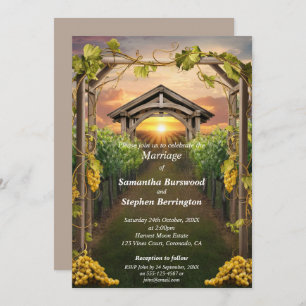 Elegant Vineyard Wedding  Invitation