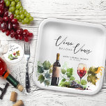 Elegant Vino Before Vows Vintage Wine Watercolor Paper Plate<br><div class="desc">Enhance your bridal shower ambiance with the sophisticated charm of these Elegant Vino Before Vows Vintage Wine Watercolor Paper Plates, perfect for a wine-themed or vineyard-inspired celebration. Featuring exquisite watercolor illustrations and chic calligraphy, they elevate the aesthetic of any event. Tailored for those aiming for a vineyard, country, or destination...</div>