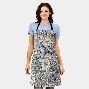 Elegant Vintage Abstract Floral Background Apron
