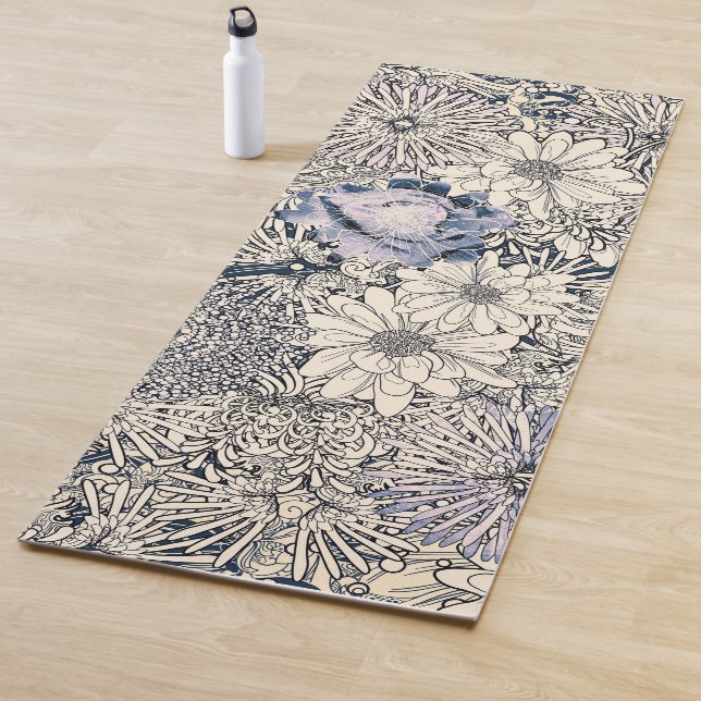 Elegant Vintage Abstract Floral Background |  Yoga Mat (In Situ)