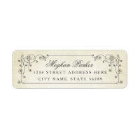 Elegant Vintage Antique Return Address