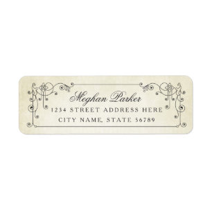 Elegant Vintage Antique Return Address