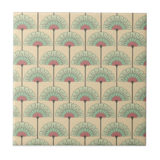 Elegant VIntage Art Deco Floral Tile