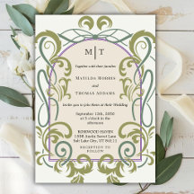 Elegant Vintage Art Nouveau Floral Wedding