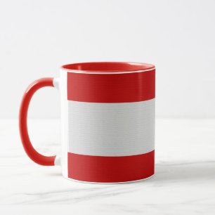 Elegant Vintage Austrian Flag Covered Ceramic Mug