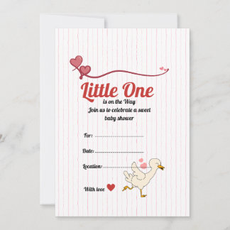 Elegant Vintage Baby Shower Invitation Card – Mini