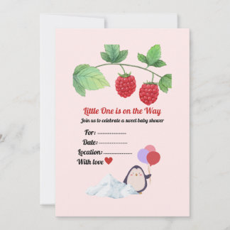 Elegant Vintage Baby Shower Invitation Card – Mini