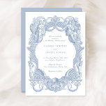 Elegant Vintage Baroque Blue Toile Frame Wedding Invitation<br><div class="desc">Embrace timeless sophistication with the floral elegant wedding invitation. The refined floral frame captures the essence of romance and tradition in this exquisitely crafted invitation,  perfect for announcing your special day in style.</div>