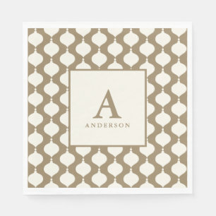 Elegant vintage bauble Christmas party Napkin