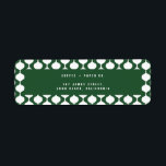 Elegant vintage baubles retro Christmas<br><div class="desc">Elegant vintage baubles retro Christmas holiday address labels.  Background colour can be customised. Part of a coordinating collection.</div>