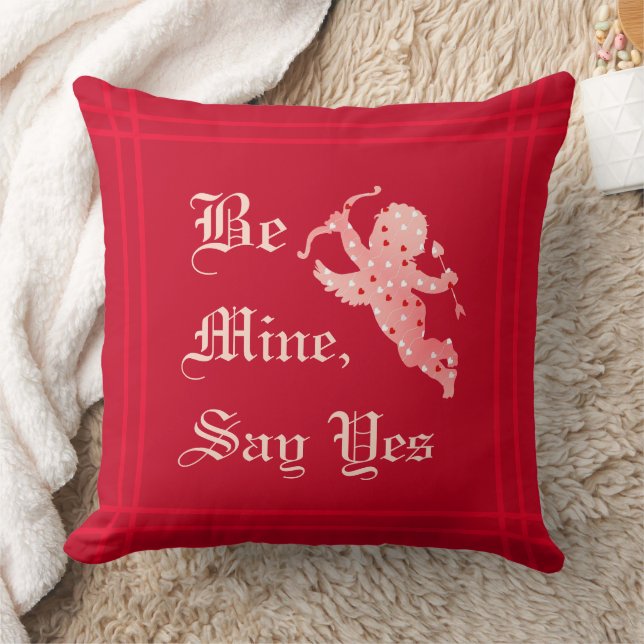 Elegant Vintage Be Mine Engagement Personalised Cushion (Blanket)