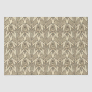 Elegant Vintage Beige Art Nouveau Floral Tissue Paper
