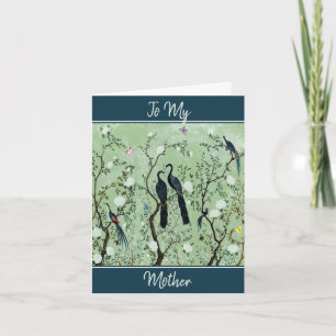Elegant vintage birds Mother's Day Card