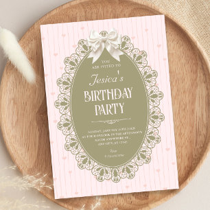 Elegant vintage birthday invitation