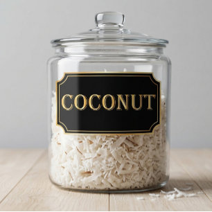 Elegant Vintage Black and Gold Pantry Label