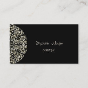 Elegant Vintage,Black , Lace Business Card