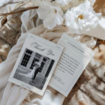 Elegant Vintage Black & White Wedding Photo Thank Thank You Card<br><div class="desc">Capitalise the style of your gratitude with the Elegant Vintage Black & White Wedding Photo Thank You Card from the MIA collection. This classic card captures the beauty of your unforgettable moments, enabling you to express your thanks in style. Personalise it with a cherished wedding photo, adding a touch of...</div>