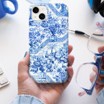 Elegant Vintage Blue and White Chinoiserie Case-Mate iPhone Case<br><div class="desc">Historic elegant blue and white Chinoiserie pattern restored from 18th century textile featuring exotic flora,  pagodas and men engaged in sharing meals and pipes.</div>