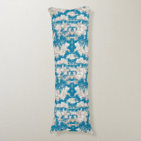 Elegant vintage blue turquoise lake toile de jouy