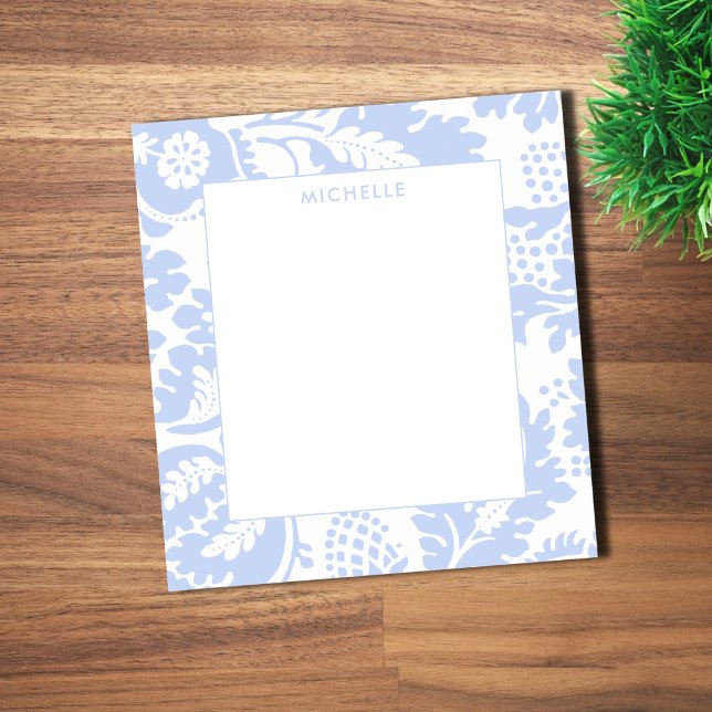 Elegant Vintage Blue Venetian Floral Botanical Notepad (Creator Uploaded)