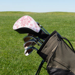 Elegant vintage blush pink botanical golf head co cover