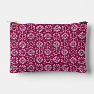 Elegant Vintage Boho Floral Pattern Accessory Pouch