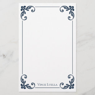 Elegant Vintage Border Classic Stationery