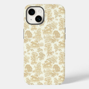 Elegant Vintage Chic Cream Beige Horse Toile iPhone 14 Case