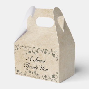 Elegant Vintage Chic Wedding Library Thank You Favour Box