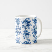 Elegant Vintage China Blue Roses