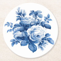 Elegant Vintage China Blue Roses