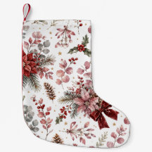 Elegant Vintage Christmas Floral Pattern