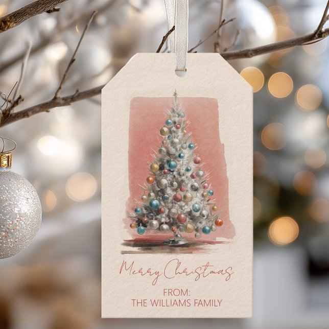 Elegant Vintage Christmas Gift Tags (Soft Glamour Christmas Gift Tag)